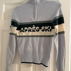 Victoria's Secret Light Gray and Dark Green Sweater